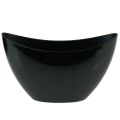 Floristik24 Ciotola decorativa nera ovale per piante in barca 24x9,5x14,5 cm
