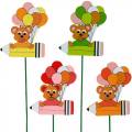 Deco plug penna con orsacchiotto e palloncini fiore plug estate decorazione bambini 16 pezzi