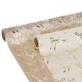 Floristik24 Runner da tavola, in tessuto decorativo con fiocchi sottili, in rotolo, 120x35 cm, 2 pezzi