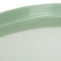 Piatto decorativo rotondo verde con supporto per la tavola, 30 cm | Floristik24.it
