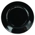 Floristik24 Piatto decorativo nero piatto in plastica lucida Ø28cm H2cm