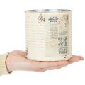 Vaso in latta color crema, stile shabby chic, Ø11cm H10.5cm | Floristik24.it