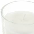 Floristik24 Candela profumata in bicchiere bianco vaniglia Ø8cm H10.5cm