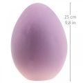 Floristik24 Uovo di Pasqua in plastica uovo decorativo viola lilla floccato 25cm