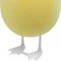 Floristik24 Uovo decorativo con gambe decorazione da tavola gialla Figura decorativa pasquale uovo H25cm