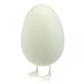 Floristik24 Uovo decorativo con gambe Bianco d&#39;uovo di Pasqua Decorazione da tavola Figura di Pasqua H25cm
