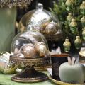 Floristik24 Ciondolo decorativo ghianda, frutti autunnali, decorazioni per alberi di Natale con decorazioni dorate H8cm Ø6cm 4 pezzi
