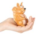 Statuetta di scoiattolo seduto per decorazioni autunnali, 10 cm | Floristik24.it