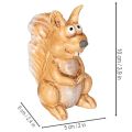 Statuetta di scoiattolo seduto per decorazioni autunnali, 10 cm | Floristik24.it