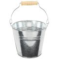 Floristik24 Secchiello Ø12cm H10cm 8 pezzi. Zinco, lucido