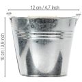 Secchiello Ø12cm H10cm 8 pezzi. Zinco, lucido | Floristik24.it