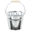 Floristik24 Secchio Ø14cm H12cm 6 pezzi. Zinco, lucido