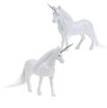 Floristik24 Unicorno bianco con glitter 18cm 2 pezzi