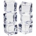 Floristik24 Cubetti di ghiaccio decorativi, decorazione estiva, ghiaccio artificiale 3 cm 6 pezzi