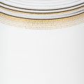 Elegante nastro per ghirlande Moiré, 125 mm, bianco con bordo dorato - Nastro decorativo di alta qualità per fiori e celebrazioni | Floristik24.it
