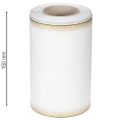 Elegante nastro a corona moiré con bordo dorato, decorazione per matrimonio, nastro da lutto, bianco 150 mm x 25 m | Floristik24.it