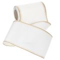 Elegante nastro a corona moiré con bordo dorato, decorazione per matrimonio, nastro da lutto, bianco 150 mm x 25 m | Floristik24.it