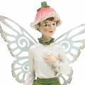 Floristik24 Figura decorativa elfo coppia elfo bianco, rosa, verde H20cm 2 pezzi