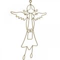 Floristik24 Ciondolo angelo Angelo natalizio figure in filo d&#39;oro 15 cm 6 pezzi