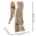 Statuetta di angelo in legno con corteccia di betulla, 30 cm | Floristik24.it