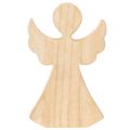 Angelo decorativo in legno chiaro naturale, decorazione natalizia, 30 cm | Floristik24.it