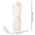 Statuetta di angelo con decorazione a cuore, color bianco crema, 23 cm | Floristik24.it
