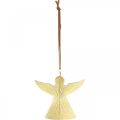 Floristik24 Angelo decorativo, ciondolo in metallo, decorazione natalizia dorata 9 × 10 cm 3 pezzi