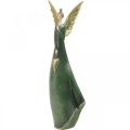 Floristik24 Deco figura angelo verde Angelo di Natale con cuore d&#39;oro H41cm