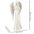 Statuetta di angelo in piedi in preghiera, decorativa, 36 cm | Floristik24.it