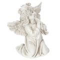 Floristik24 Statuetta di angelo in preghiera, decorazione tombale, seduto, 13 cm, 2 pezzi
