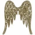 Floristik24 Candela spina ali d&#39;angelo glitter oro 11 cm x 9 cm 6 pezzi