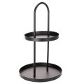 Floristik24 Vassoio decorativo rotondo a due livelli in metallo, 58 cm