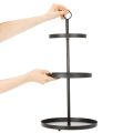 Alzata rotonda in metallo a tre livelli per decorazioni da tavola a più piani, 61 cm | Floristik24.it