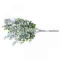 Floristik24 Ramo di eucalipto artificiale innevato ramo decorativo eucalipto Natale 48 cm