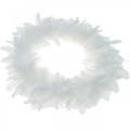 Floristik24 Corona di piume decorazione pasquale grande bianca Ø24cm piume vere