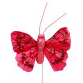 Floristik24 Farfalla primaverile con glitter colorati 5 cm assortiti. 24st