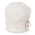 Floristik24 Nastro decorativo bianco soffice, rotolo in pelliccia sintetica, 10x140 cm, 3 pezzi