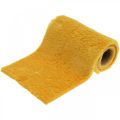 Floristik24 Nastro in pelliccia sintetica gialla per runner da tavola artigianale 15 × 150 cm