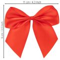 Fiocco decorativo rosso, già annodato, ideale per lavori creativi e confezioni regalo, 11 cm, 25 pezzi | Floristik24.it