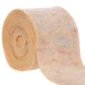 Floristik24 Nastro in feltro, presina bicolore in feltro di lana, arancione/multicolore, 15 cm x 5 m