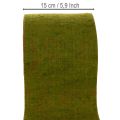 Nastro in feltro di lana bicolore per decorazioni floreali, verde/rosso, 15 cm x 5 m | Floristik24.it