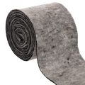 Floristik24 Cerniera per vaso in feltro di lana bicolore, grigio/nero, 15 cm x 5 m