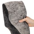 Cerniera per vaso in feltro di lana bicolore, grigio/nero, 15 cm x 5 m | Floristik24.it