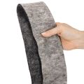Nastro in feltro per pentole, 100% lana, grigio/nero, 7,5 cm di larghezza, 5 m di lunghezza | Floristik24.it