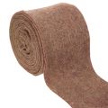 Floristik24 Nastro in feltro bicolore, 100% lana, viola/marrone, 15 cm x 5 m