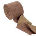 Nastro in feltro bicolore, 100% lana, viola/marrone, 15 cm x 5 m | Floristik24.it