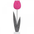 Floristik24 Fiore in feltro feltro deco fiore tulipano rosa decorazione da tavola H68cm