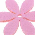 Floristik24 Fiore in feltro Ø4,5 cm rosa, bianco, rosa assortito 54 pezzi