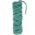 Floristik24 Corda in feltro di lana con filo verde impermeabile 20m
