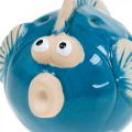 Floristik24 Pesce in ceramica, marittimo, pesce decorativo blu L11,5 4pz